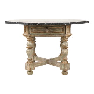 18th C Style Hendrix Allardyce Marble Top Italian Table For Sale
