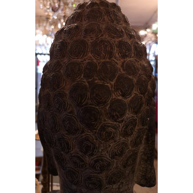 Cambodian Artist, Buddha Head Sculpture, 18th Century, Stone For Sale - Image 4 of 18