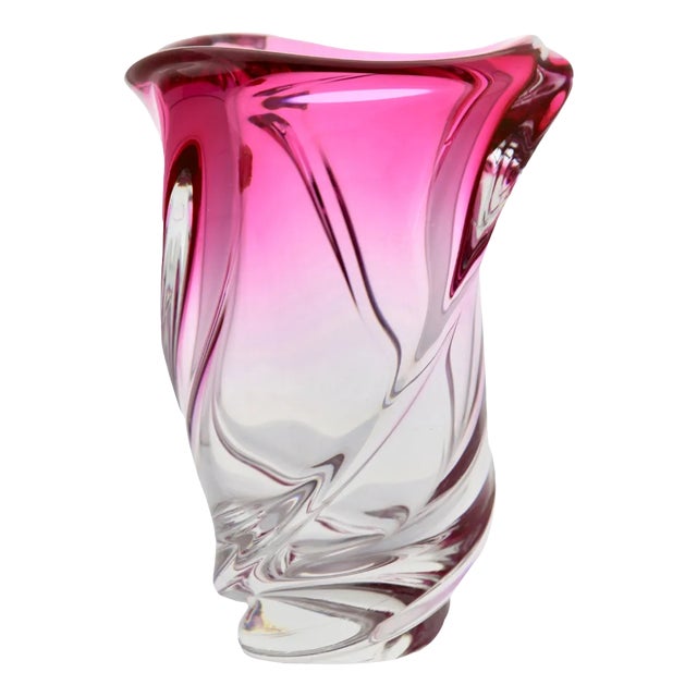 Crystal Vase from Val Saint Lambert, Belgium, 1950s For Sale