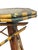 Rustic Adirondack Twig Side Table With Hand-Painted Green Accents – Folk Art Cabin Style For Sale - Image 9 of 17