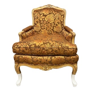 Custom Dipped Vintage Louis XV-Style Bergère Chair | Avant-Garde Modernized Vintage Accent For Sale