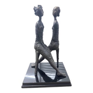 Pino Conte Women Confidence Bronze Sculpture For Sale