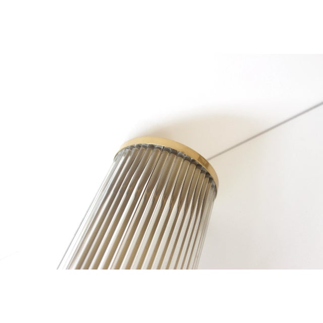 Metal Vintage Art Deco Lamp Glass Rods Brass Dimmer Switch For Sale - Image 7 of 10