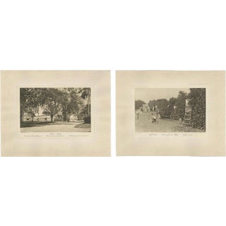 Coffee Fermentation Sheds and Harvest, 1890s, Paper, Set of 2 For Sale
