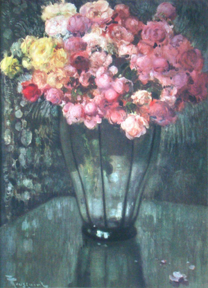 After Fernand Toussaint, Flowers, 1930, Signed Photogravure