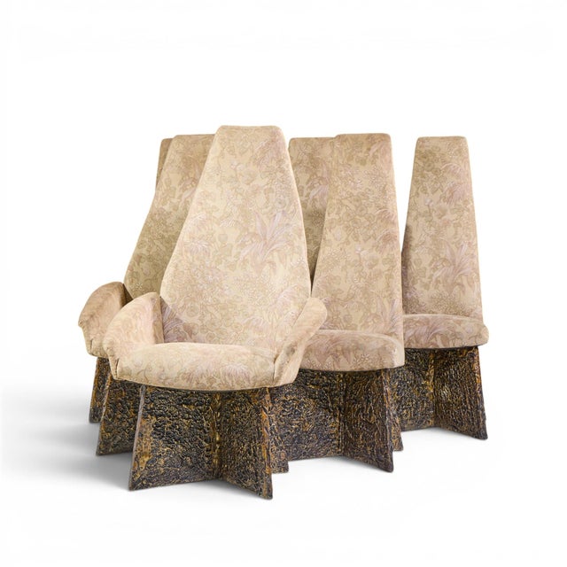 Mid-Century Modern Adrian Pearsall for Craft Associates Mid Century Brutalist Dining Chairs - Set of 6 For Sale - Image 3 of 17