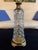 Mid-Century Modern Vintage Crystal and Brass Table Lamps, a Pair For Sale - Image 3 of 8
