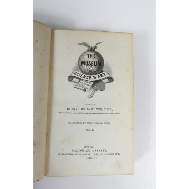 English 1855 Lardner's Museum of Science and Art Leather and Marbled Paper Books - Set of 3 For Sale - Image 3 of 12