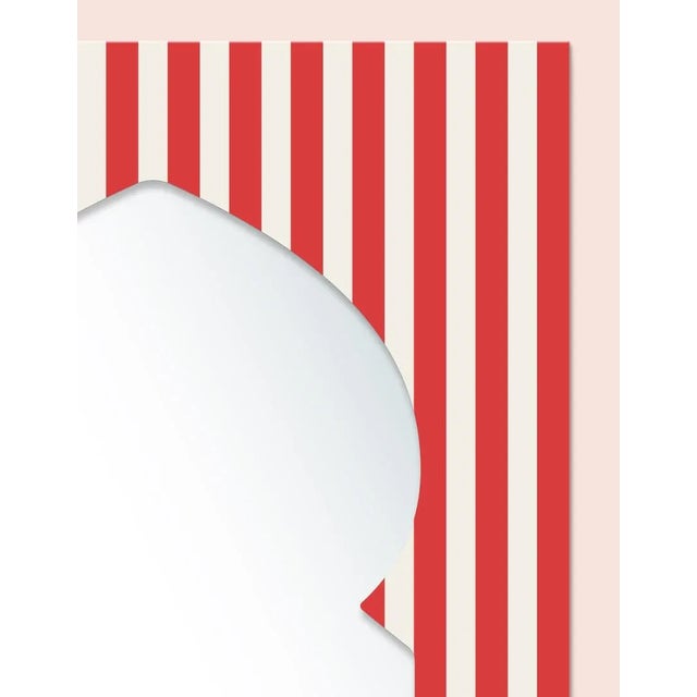 Contemporary Fleur Home x Aldous Bertram Tangier Mirror in Bull's Eye Red & White Dove, 27x36 For Sale - Image 3 of 3