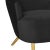 Julia Black Velvet Wingback Chair For Sale - Image 4 of 7