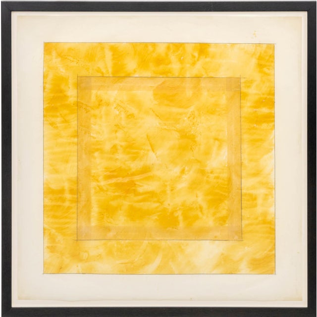Joseph Lawrence Gardella (American, XX-XXI), Yellow Square Diptych, Mixed Media on Paper, unsigned, estate stamp to...
