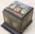 Metal 1940s Vintage Painted Enamel Porcelain Cigarette Dispenser Box For Sale - Image 7 of 13