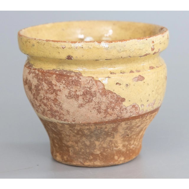 French 19th Century French Yellow Glazed Confit Pot For Sale - Image 3 of 8
