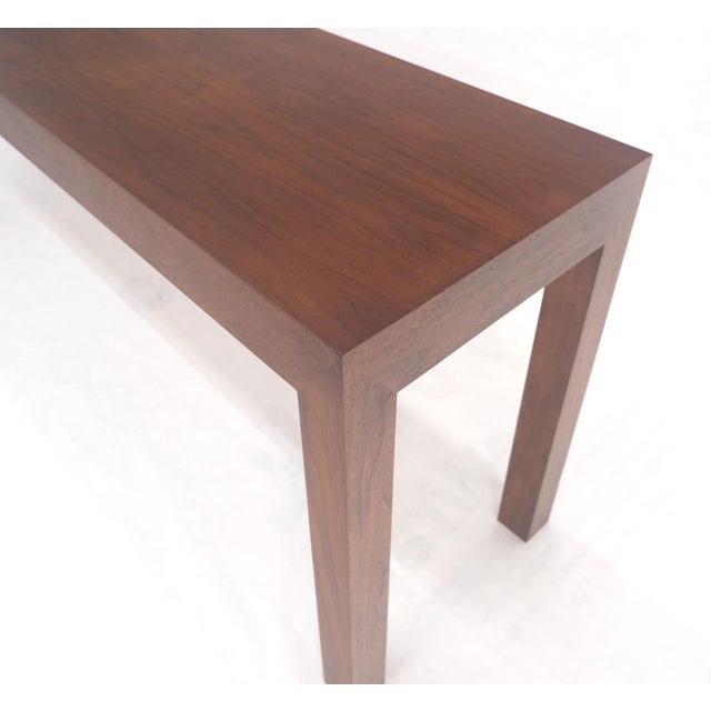 Mid-Century Modern Walnut Mid Century Modern 6' Long Parsons Style Console Sofa Table Baughman MINT For Sale - Image 3 of 13