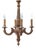 French Neoclassical Five-Light Carved Wood Chandelier with Aged Gold Finish, 1950 For Sale