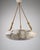 This pendant lamp reflects the Art Deco style of the 1920s, built around a wide, dish-shaped alabaster piece with dramatic...