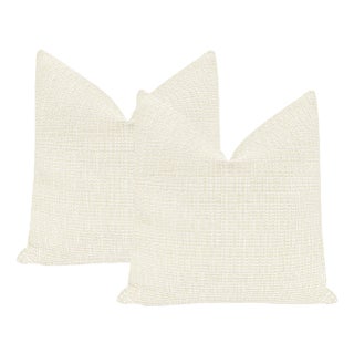 22" Cashmere Hepburn Tweed Pillows - a Pair For Sale