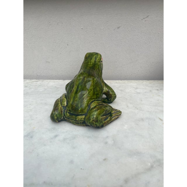Terracotta Majolica Frog Filmont Bavent Normandy Circa 1900 For Sale - Image 4 of 5