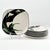 Art Deco Late 20th Century Sango Quadrille Semi-Porcelain Black Lilies #5101 Snack Plates, Made in Korea- Set of 6 For Sale - Image 3 of 12