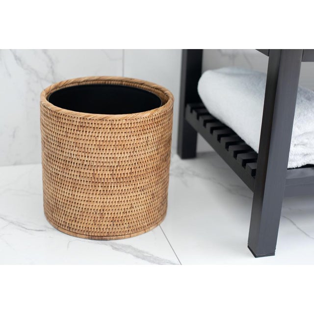 It is important to decorate your home with soul and personality. This round waste basket with metal liner will solve your...