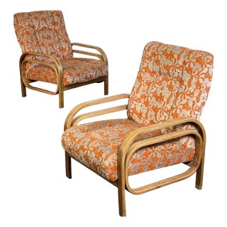 Vintage Art Deco Style Chairs, 1960, Set of 2 For Sale
