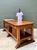 Vintage Monumental Rustic Wood and Marble Console Table For Sale - Image 11 of 18