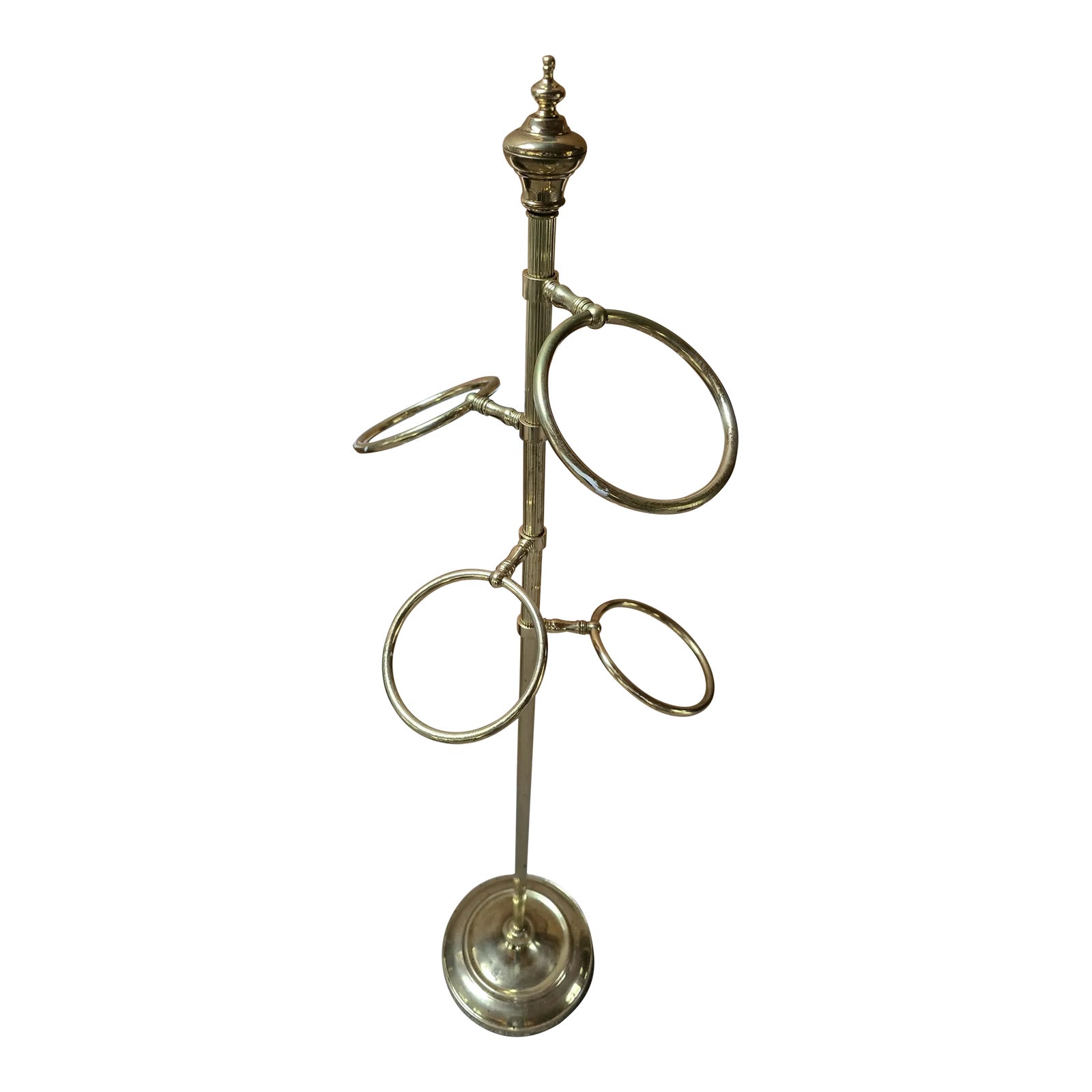 Mid-Century Modern Paris Gilded Ring Loop Rack | Chairish