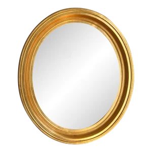 French Louis Philippe-Style Giltwood Oval Wall Mirror