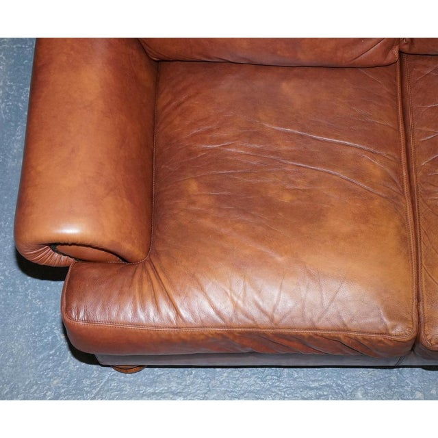 Tan Leather Cordoba Two-Seater Sofa from Tetrad For Sale - Image 5 of 18
