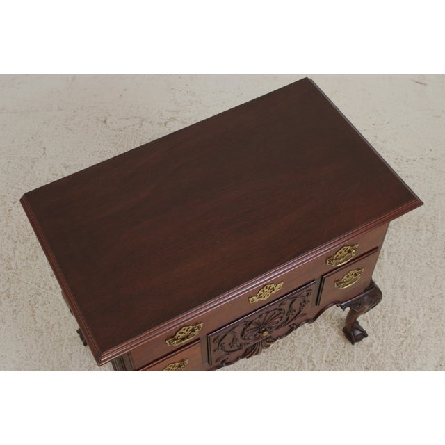 Wood Council Craftsman Chippendale Mahogany Lowboy For Sale - Image 7 of 14