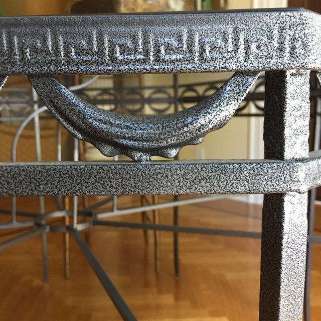 1990s 1990s Vintage Octagonal Metal Table For Sale - Image 5 of 11