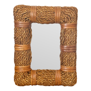 Vintage Jute and Rattan Frame With Glass