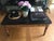 Black Vintage Hollywood Regency Giltwood & Ebonized Greek Key Coffee Table For Sale - Image 8 of 10