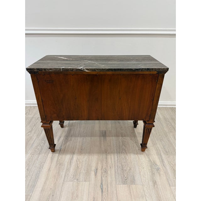 Brown Ethan Allen Tuscany Marble Top Console Table For Sale - Image 8 of 11