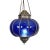 Mid 20th Century Vintage Blue Glass Pumpkin Pendant Light For Sale - Image 5 of 7