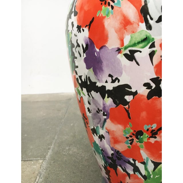 Postmodern Large Vintage Postmodern German Floral Floor Vase from Steuler For Sale - Image 3 of 18