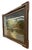 Vintage Framed Moonlit Windmill Landscape Painting With Coastal Harbor Scene. For Sale - Image 4 of 10