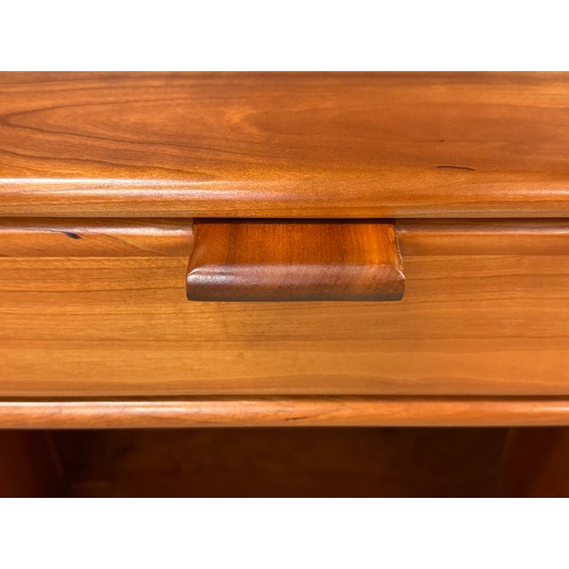 1980s Modern Cherry Nightstand by Menapace Woodworking For Sale - Image 4 of 8