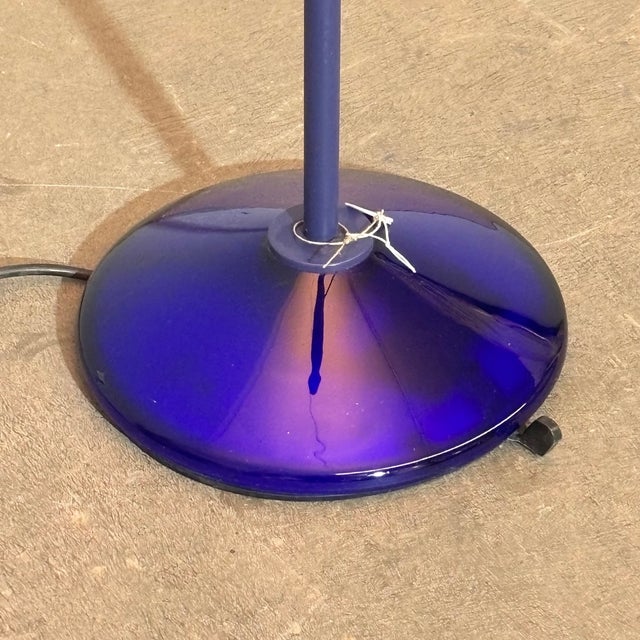 Jill Floor Lamp in Blue Murano Glass by King, Miranda and Arnaldi for Arteluce, 1978 For Sale - Image 4 of 12
