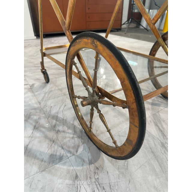 Cesare Lacca Mid Century Italian Bar Cart by Cesare Lacca For Sale - Image 4 of 11