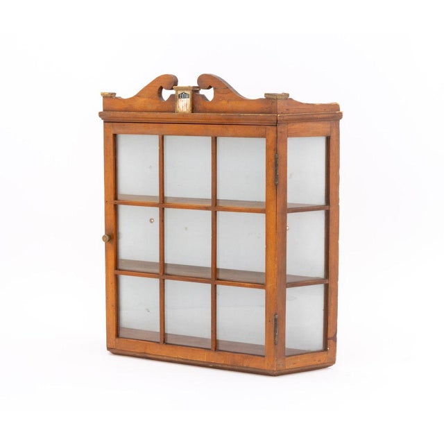 Mid 20th Century American Federal Style Pine Display Cabinet For Sale - Image 5 of 7