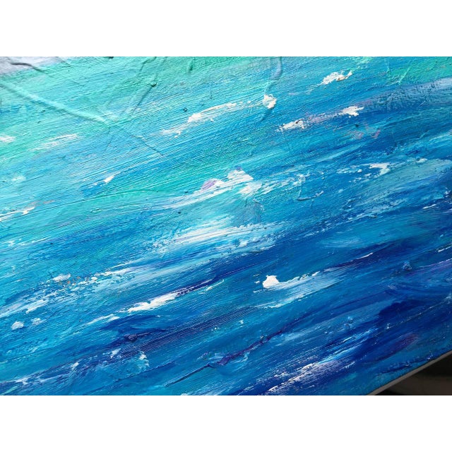 2020s Seascape Original Painting on Canvas Wall Decor Painting by Valeriya Serova For Sale - Image 5 of 7