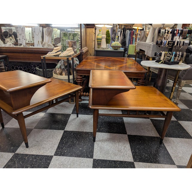 Lane Furniture Pair Lane Mid-Century End Tables For Sale - Image 4 of 9