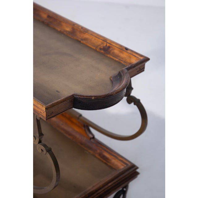 Metal Victorian English Serving Cart, 1930s For Sale - Image 7 of 9