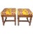 Antique Pierre Frey Upholstery Louis XIII Style Oak Ottomans - A Pair For Sale In Houston - Image 6 of 8