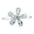 Natural Aquamarine Diamond Spring Flower Ring in 18k Gold for Her Size 7 For Sale