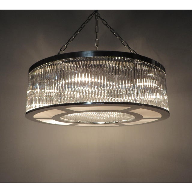 Art Deco 21st Century Murano Deco Drum Chandelier by Fabio LTD For Sale - Image 3 of 4