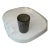 B&b Italia Glass Top Dining Table With Leather Wrapped Base For Sale
