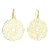 Syna Yellow Gold Mogul Earrings with Champagne Diamonds, a Pair For Sale