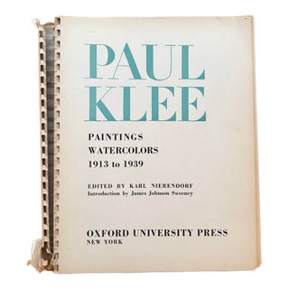 Vintage Softcover Art Book Monograph Titled Paul Klee: Paintings Watercolors 1913 to 1939 For Sale